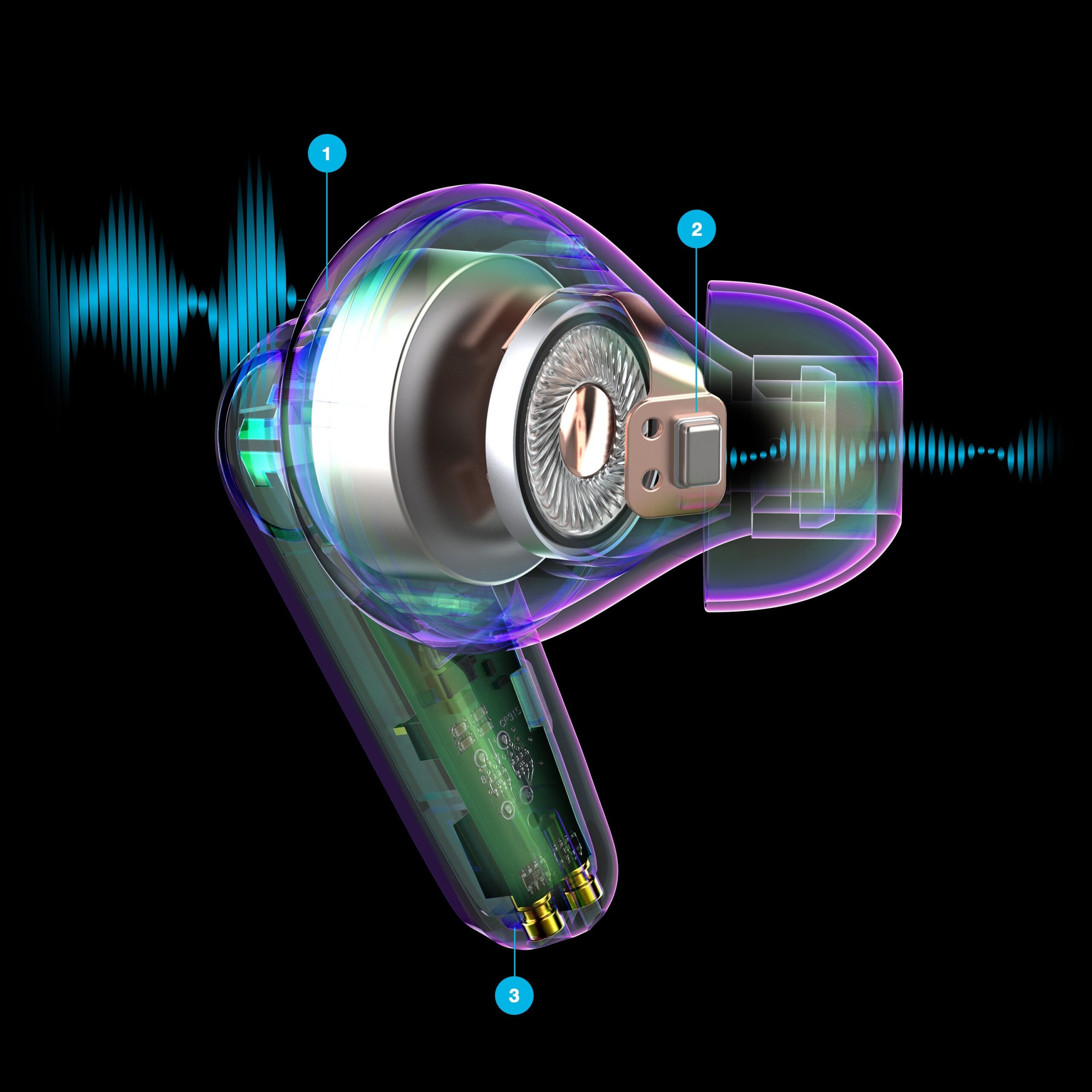 אוזניות JLab Go Pods ANC True Wireless עם ביטול רעשים